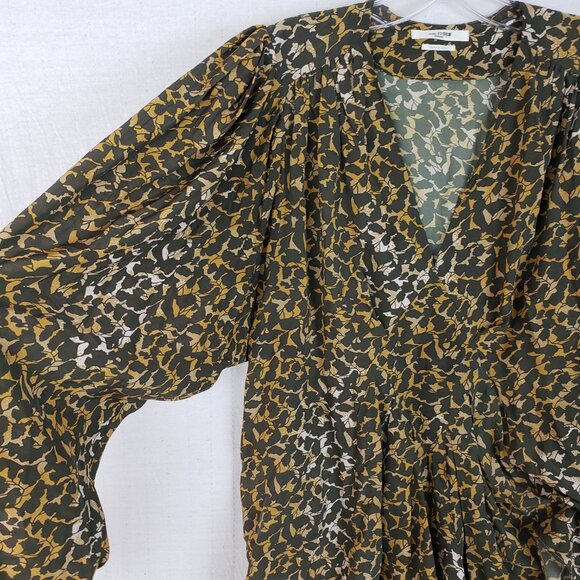 ISABEL MARANT Amirya Floral Top Blouse Bronze Balloon Sleeves size 38 / M - Picture 13 of 15